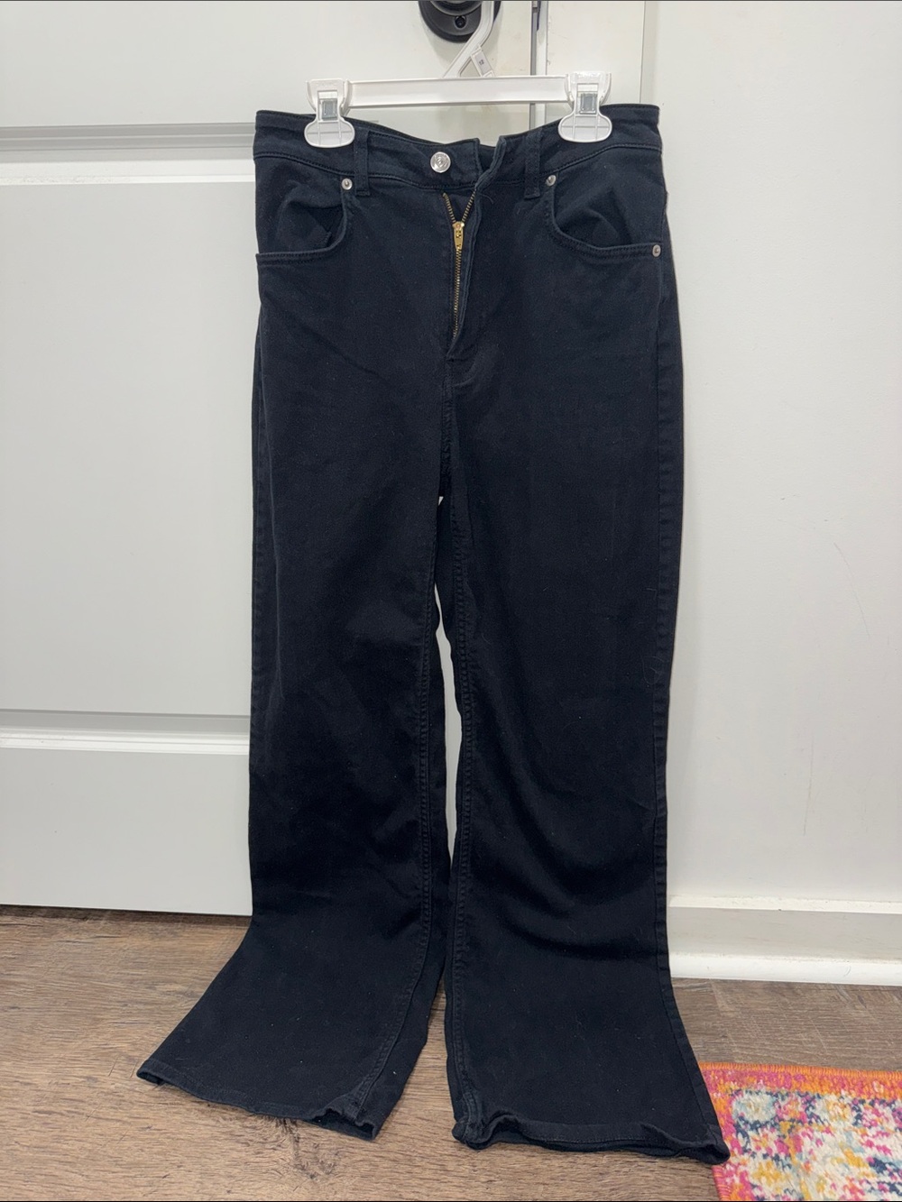 Divided Black High-Rise Wide Leg Jeans